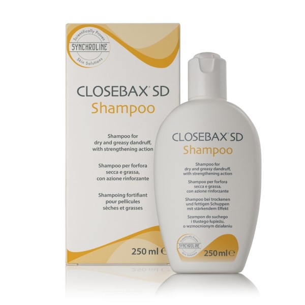 CLOSEBAX® SD Szampon, 250 ML data ważności 09.2027 i zgniecione pudełko