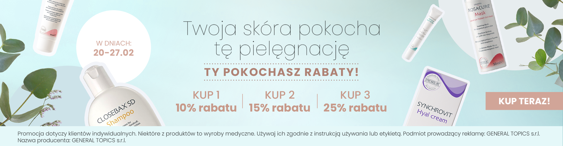 TWOJA SKÓRA POKOCHA TĘ PIELĘGNACJĘ- TY POKOCHASZ RABATY! 