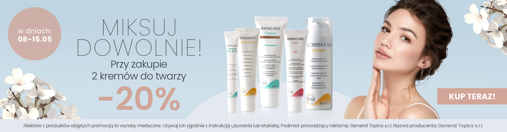 MIKSUJ DOWOLNIE- Przy zakupie 2 kremów do twarzy RABAT 20%